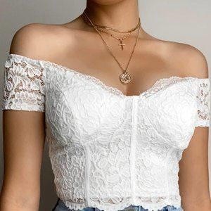 [ROS][New] Lace dress- S, Ivory